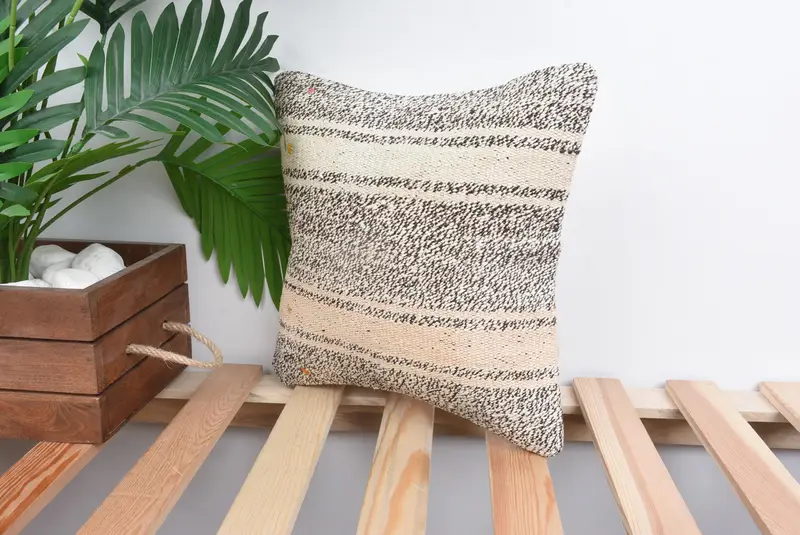 Home Decor Pillow, Pattern Throw Pillow Cover, 12x12 Brown Pillow Sham, Pillow, Square Throw Pillow Sham, Vintage Pillow, Boho Pillow - 5