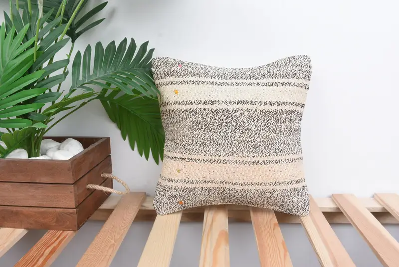 Home Decor Pillow, Pattern Throw Pillow Cover, 12x12 Brown Pillow Sham, Pillow, Square Throw Pillow Sham, Vintage Pillow, Boho Pillow - 1