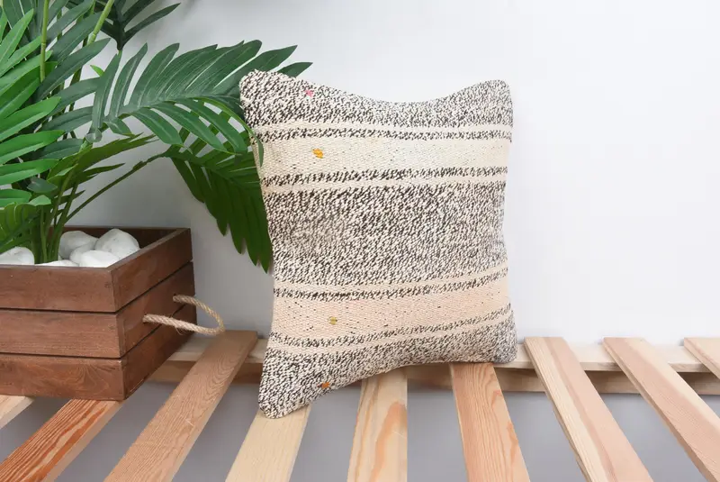 Home Decor Pillow, Pattern Throw Pillow Cover, 12x12 Brown Pillow Sham, Pillow, Square Throw Pillow Sham, Vintage Pillow, Boho Pillow - 4