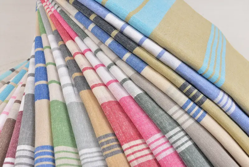 Lightweight Turkish towel, Embroidered Towel, 68x36 Cotton Striped Towel, Custom Turkish Towel, Personalized Beach Towel, Handmade Gift, Gym Towel - 5
