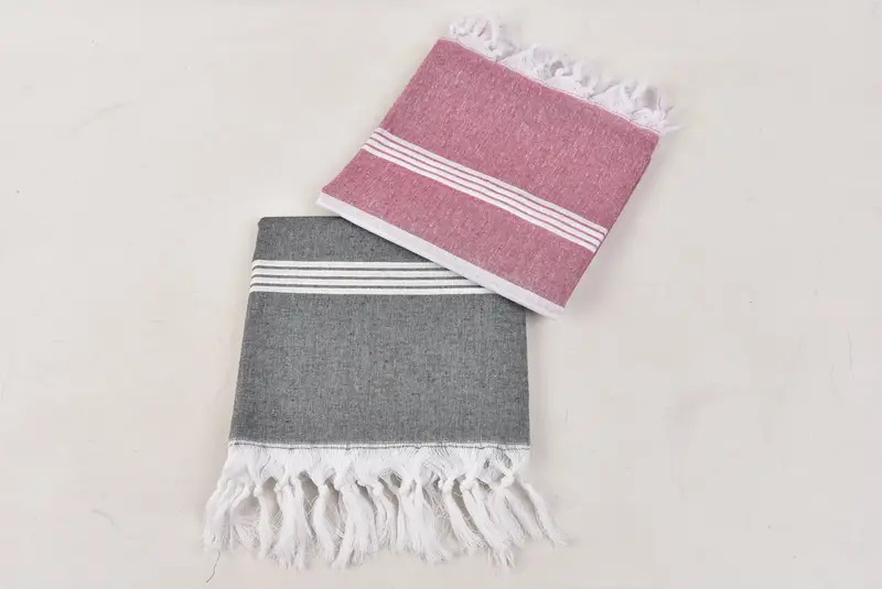 Lightweight Turkish towel, Embroidered Towel, 68x36 Cotton Striped Towel, Custom Turkish Towel, Personalized Beach Towel, Handmade Gift, Gym Towel - 7