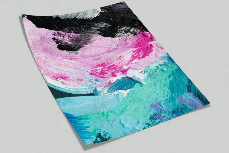 Abstract Wall Painting, Modern Wall Mural, Brush Wallpaper, Brush Stroke Wall Art, Contemporary Wallpaper, Pink Wall Poster, - 4