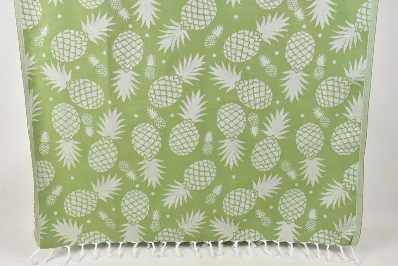 Hammam Towel USA, Best Beach Towel, Scarf Towel, Personalized Beach Towel, Handmade Gift, 70x36 Cotton Pineapple Design Towel, Monogram Beach Towel - 8