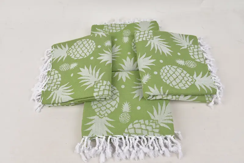 Hammam Towel USA, Best Beach Towel, Scarf Towel, Personalized Beach Towel, Handmade Gift, 70x36 Cotton Pineapple Design Towel, Monogram Beach Towel - 6