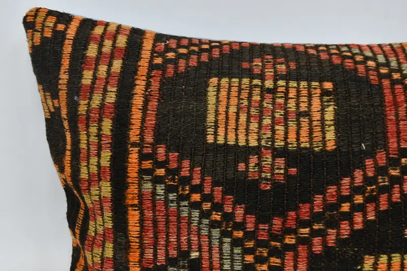 Interior Designer Pillow, Vintage Kilim Throw Pillow, Chair Cushion Cover, Oriental Pillow Sham, Throw Kilim Pillow, Pillow, 16x48 Red Pillow - 2
