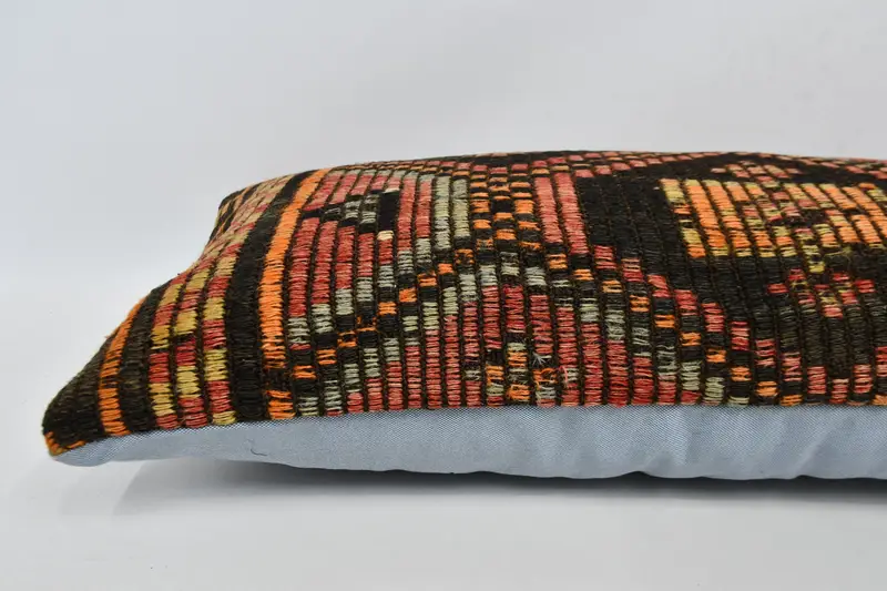 Interior Designer Pillow, Vintage Kilim Throw Pillow, Chair Cushion Cover, Oriental Pillow Sham, Throw Kilim Pillow, Pillow, 16x48 Red Pillow - 6