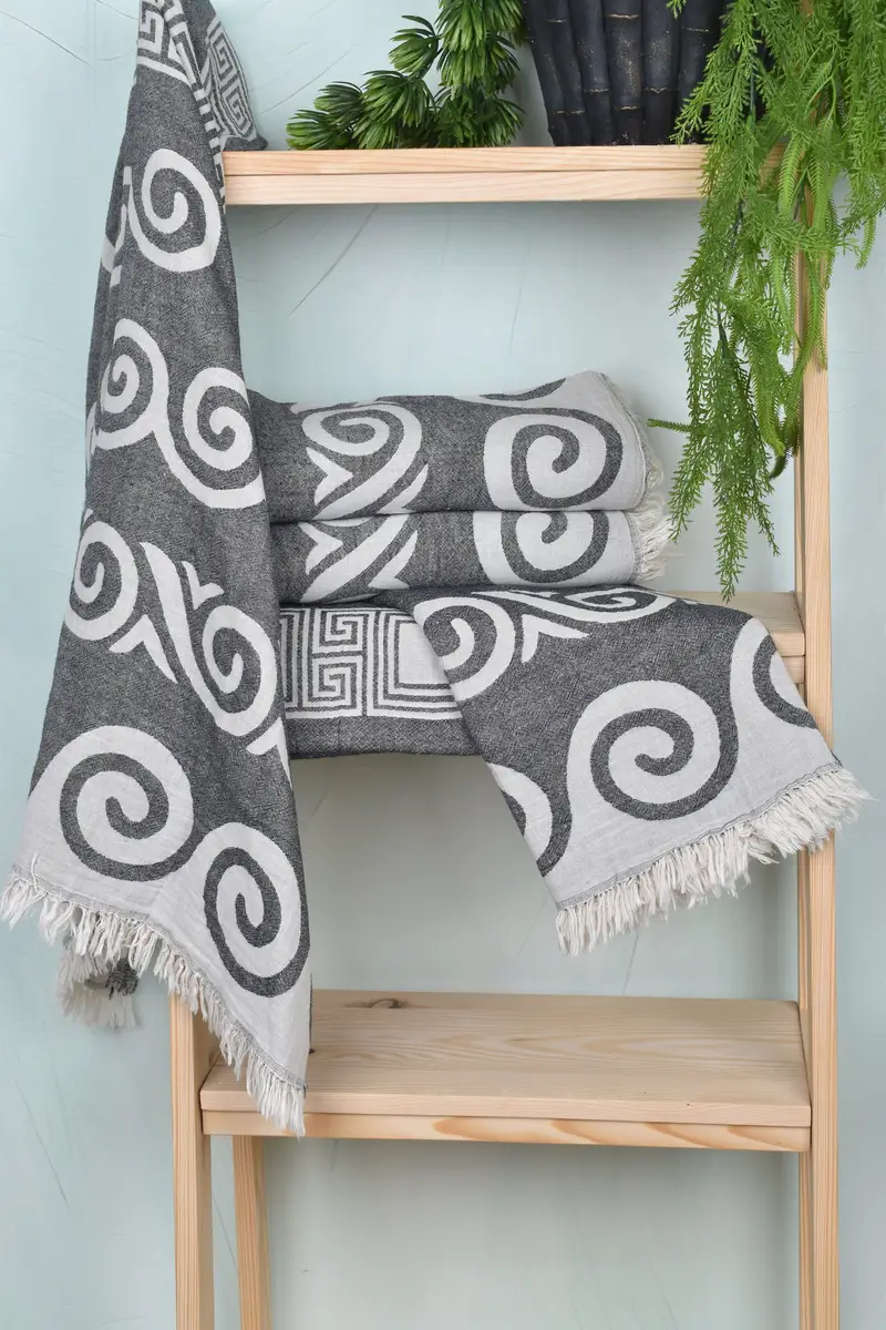 70x36 Cotton Patterned Towel, Lightweight towel, Unique Wedding Gift, Bath towel, Guest Towel, Handmade Gift, Girl Trip Party Favor, Gifts For Him - 7