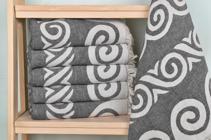 70x36 Cotton Patterned Towel, Lightweight towel, Unique Wedding Gift, Bath towel, Guest Towel, Handmade Gift, Girl Trip Party Favor, Gifts For Him - 2
