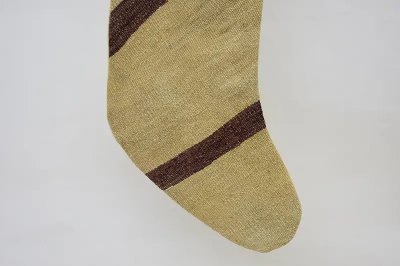 Bej ve Mor Noel Süsleri Çorabı, 15,7 İnç Şenlik Çorabı