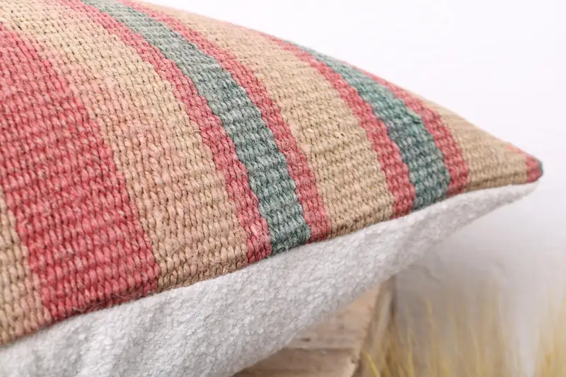 Kilim Pillow, Cushion Cover, Home Decor Pillow, Neutral Throw Pillow Sham, Gift Pillow, Car Cushion Case, Seat Pillow Sham, 20x20 Beige Pillow Sham - 6