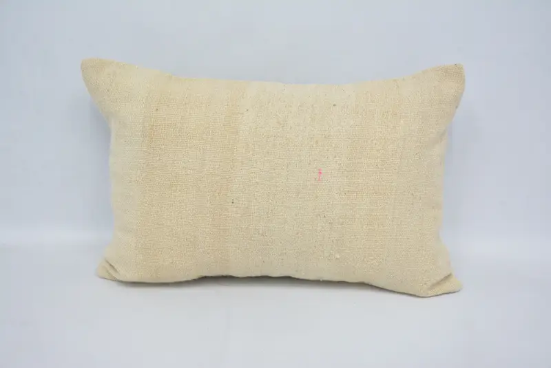 Cushion, Yoga Pillow Cover, 16x24 White Cushion Cover, Vintage Cushion Cover, Ethnical Kilim Rug Pillow, Pillow for Sofa, Kilim Pillow - 1