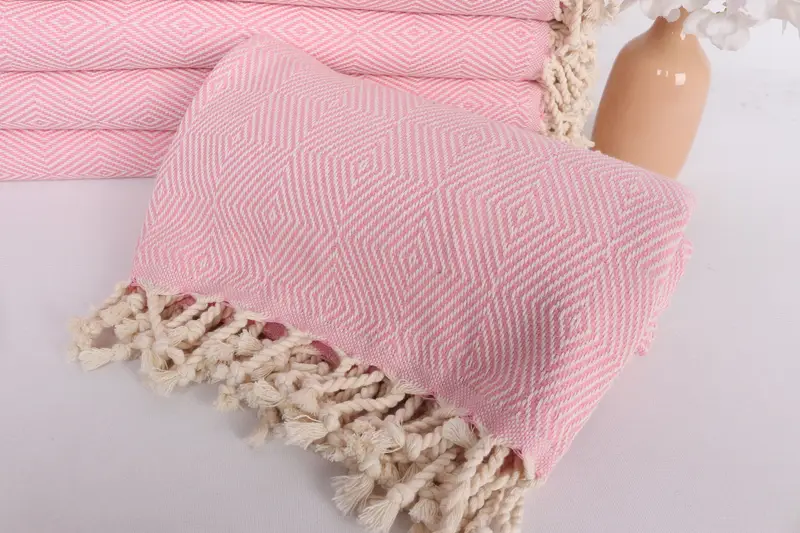 Travel towel, Beach towel, 74x40 Cotton Diamond Towel, Wedding Gift Ideas, Personalized Home Gift Wedding, Girl Trip Party Favor, Cotton towel - 4