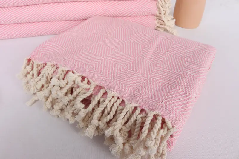 Travel towel, Beach towel, 74x40 Cotton Diamond Towel, Wedding Gift Ideas, Personalized Home Gift Wedding, Girl Trip Party Favor, Cotton towel - 5