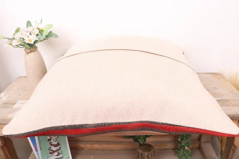 18x18 Gray Cushion Cover, Pillow Sham, Office Chair Pillow Sham, Ethnical Kilim Rug Pillow, Vintage Kilim Pillow, Pillow for Couch - 7