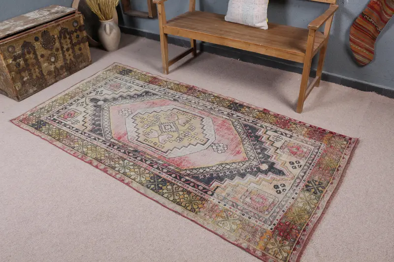 レッドオンブレラグ、3.7x7.2フィートのシックでモダンな装飾