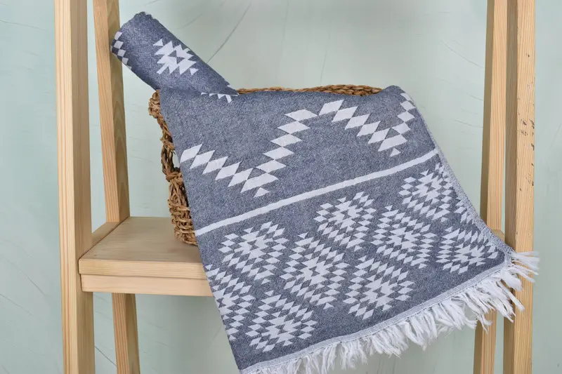 Wedding Gift, Turkish Towel Hand Towel, Summer Towel, Maid Of Honor Gift, Wedding Favors, 40x18 Cotton Kilim Towel, Xmas Gifts, Decorative Towel - 4