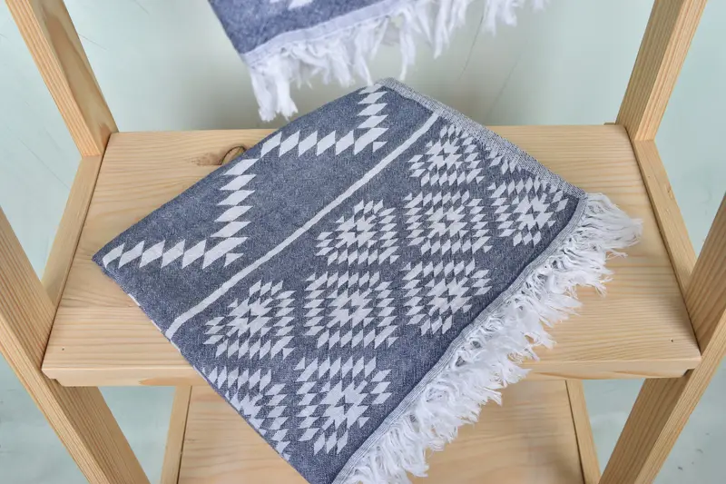 Wedding Gift, Turkish Towel Hand Towel, Summer Towel, Maid Of Honor Gift, Wedding Favors, 40x18 Cotton Kilim Towel, Xmas Gifts, Decorative Towel - 5
