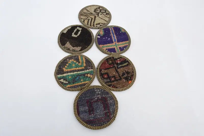 Bohemian Round Coaster, Brown and Bronze Coaster