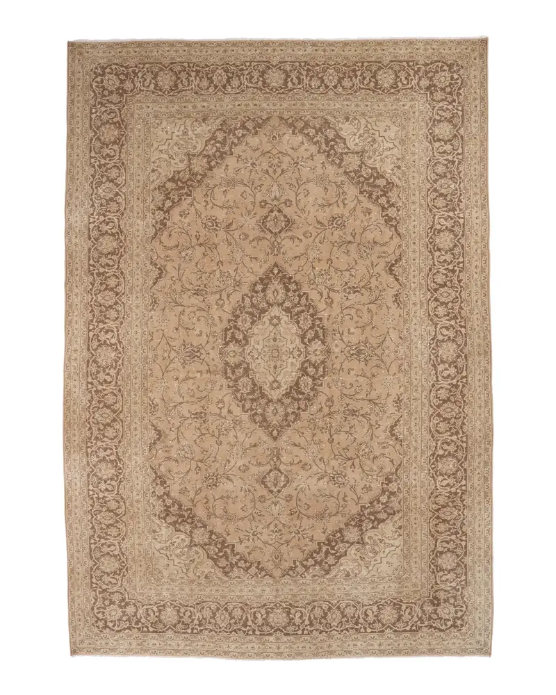 Kahverengi Ombré Halı, 8,1x11,7 ft Şık Oturma Odası Vurgusu