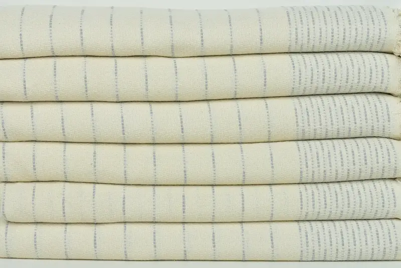98x92 Cotton Striped Design Towel, Woven Throw Blanket, Bridesmaid Gifts, Gifts For Him, Family Gift Basket, Housewarming Gift, Decorative Bedspread - 2