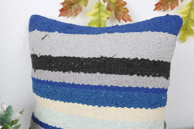 Boho Pillow Sham Cover, Antique Pillows, Cushion, 16x16 White Cushion Case, Pillow for Sofa, Aztec Pillow Cover, Handmade Pillow Sham - 5