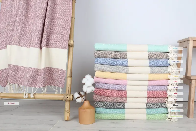 Eco-friendly Turkish peshtemal towel, Travel towel, Bachelor Gift, Custom Wedding Gift, 68x36 Cotton Diamond Towel, Bachelorette Party Decorations