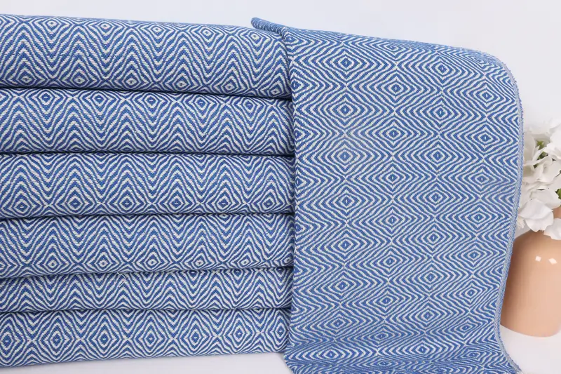 36x18 Cotton Zigzag Diamond Towel, Personalized Dish Towel, Turkish Hand Towel, Monogrammed Hand Towel, Hand Size Towels, Bridesmaid Gift - 2