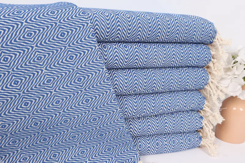 36x18 Cotton Zigzag Diamond Towel, Personalized Dish Towel, Turkish Hand Towel, Monogrammed Hand Towel, Hand Size Towels, Bridesmaid Gift - 1