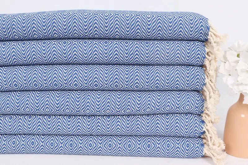 36x18 Cotton Zigzag Diamond Towel, Personalized Dish Towel, Turkish Hand Towel, Monogrammed Hand Towel, Hand Size Towels, Bridesmaid Gift - 3