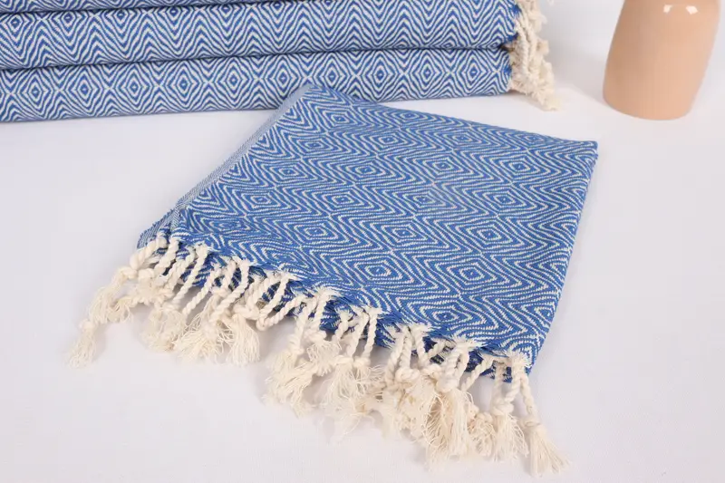 36x18 Cotton Zigzag Diamond Towel, Personalized Dish Towel, Turkish Hand Towel, Monogrammed Hand Towel, Hand Size Towels, Bridesmaid Gift - 5