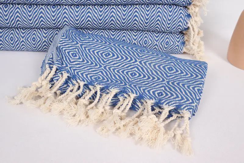 36x18 Cotton Zigzag Diamond Towel, Personalized Dish Towel, Turkish Hand Towel, Monogrammed Hand Towel, Hand Size Towels, Bridesmaid Gift - 4