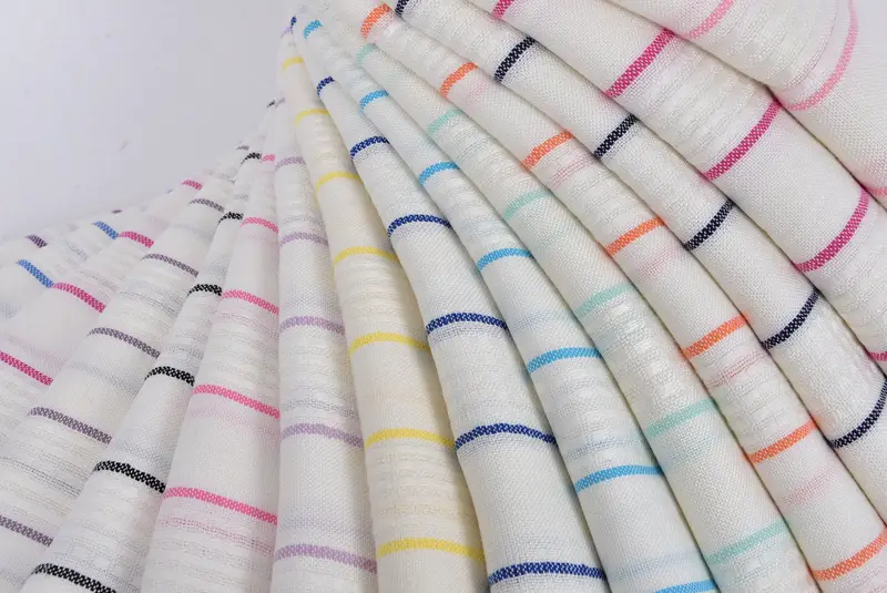 Toalla a rayas de algodón de 70x40, toalla Hammam, regalo de soltero, toalla de bordado, toalla turca EE. UU., Favores de despedida de soltera de Miami, toalla turca grande - 5
