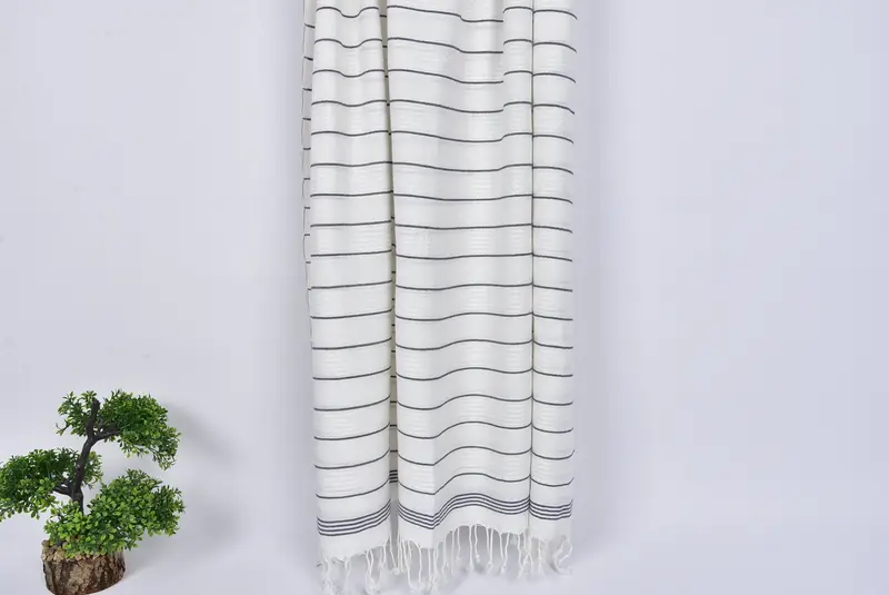 Toalla a rayas de algodón de 70x40, toalla Hammam, regalo de soltero, toalla de bordado, toalla turca EE. UU., Favores de despedida de soltera de Miami, toalla turca grande - 8