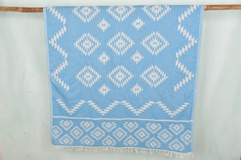 Turkish beach towel, Travel Towel, Monogrammed Beach Towel, House Warming Gift, Bachelor Towel, Best Friend Gift, 70x36 Cotton Kilim Towel - 1