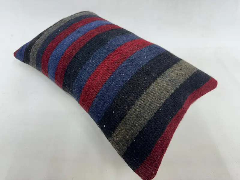 Cushion Cover, Boho Pillow, Interior Designer Pillow, Handmade Kilim Cushion, 12x20 Purple Pillow Cover, Tapestry Cushion Cover - 6