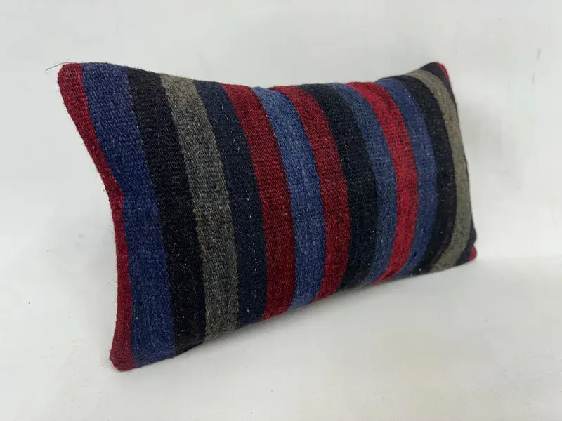 Cushion Cover, Boho Pillow, Interior Designer Pillow, Handmade Kilim Cushion, 12x20 Purple Pillow Cover, Tapestry Cushion Cover - 3
