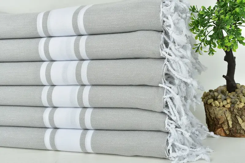 Personalized Wedding Gift For Couple, Bridesmaid Gift Towel, Quick-Dry Beach Towel, Pool Towels, Custom Wedding Gift, 70x40 Cotton Striped Towel - 3