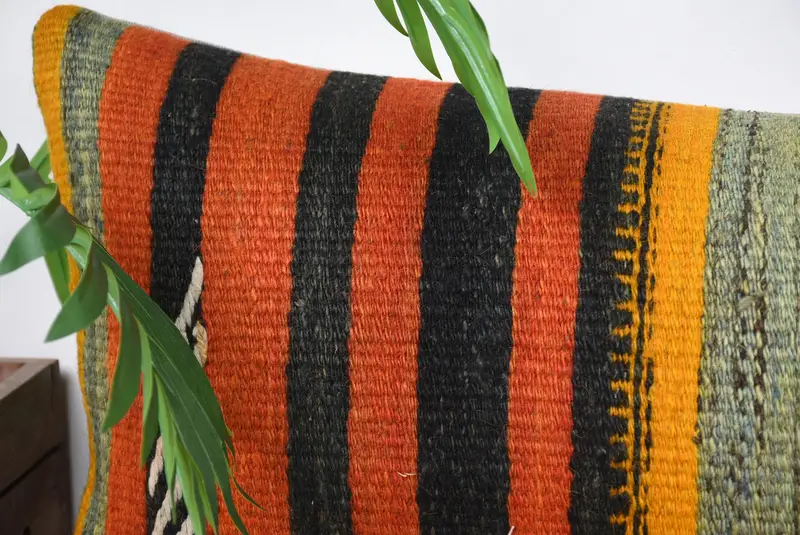Boho Pillow, 12x36 Green Cushion Cover, One Of A Kind Cushion, Vintage Pillow, Cushion, Pillow for Sofa, Turkish Bench Cushion Case, Ethnic Pillow - 2