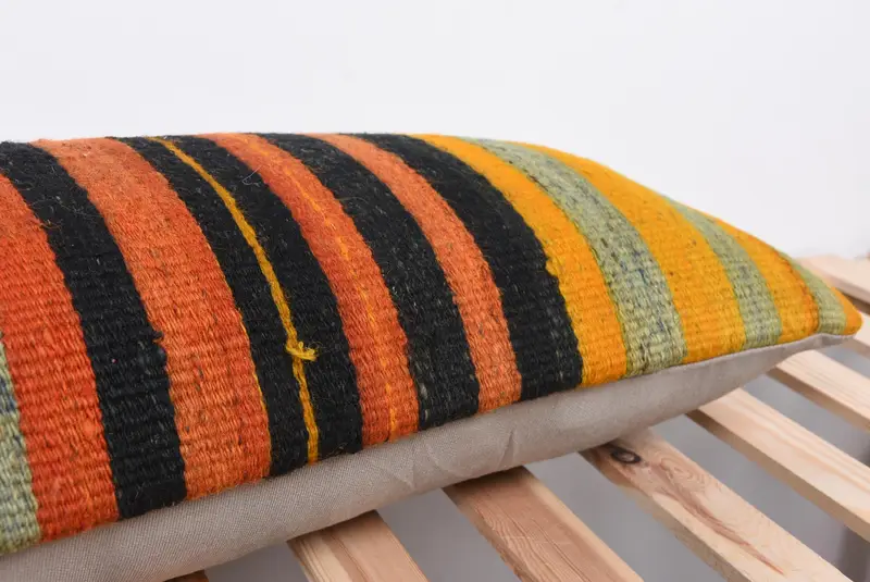 Boho Pillow, 12x36 Green Cushion Cover, One Of A Kind Cushion, Vintage Pillow, Cushion, Pillow for Sofa, Turkish Bench Cushion Case, Ethnic Pillow - 7