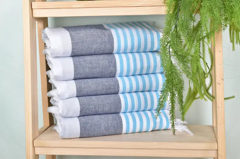 Gift For Him, 68x32 Cotton Striped Towel, Home Decor Gifts, Eco-friendly Turkish towel for home and travel, Gift For Best Friend, Absorbent towel - 1