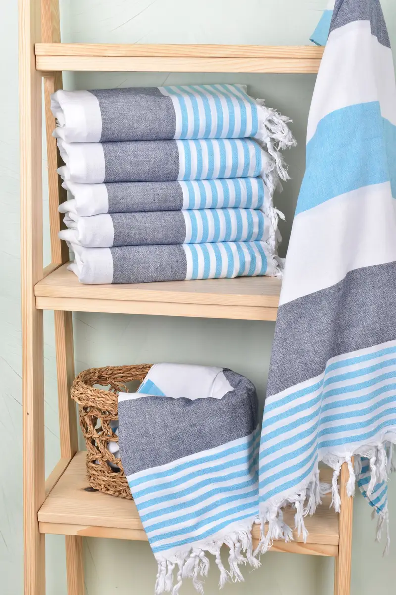 Gift For Him, 68x32 Cotton Striped Towel, Home Decor Gifts, Eco-friendly Turkish towel for home and travel, Gift For Best Friend, Absorbent towel - 3