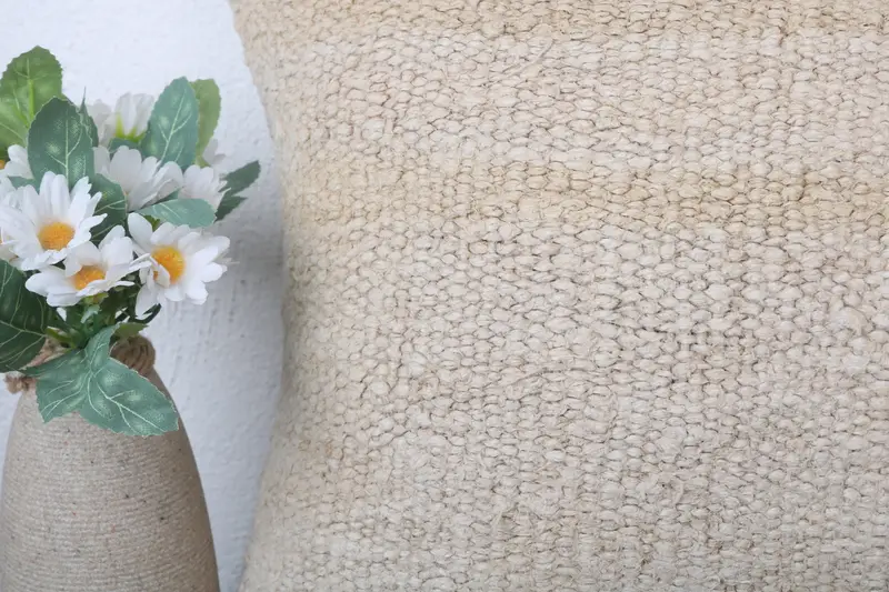 Pillow for Couch, Vintage Kilim Throw Pillow, Crochet Pattern Pillow Cover, Boho Pillow, 12x24 Beige Cushion Cover, Pillow, Lounge Throw Cushion - 3