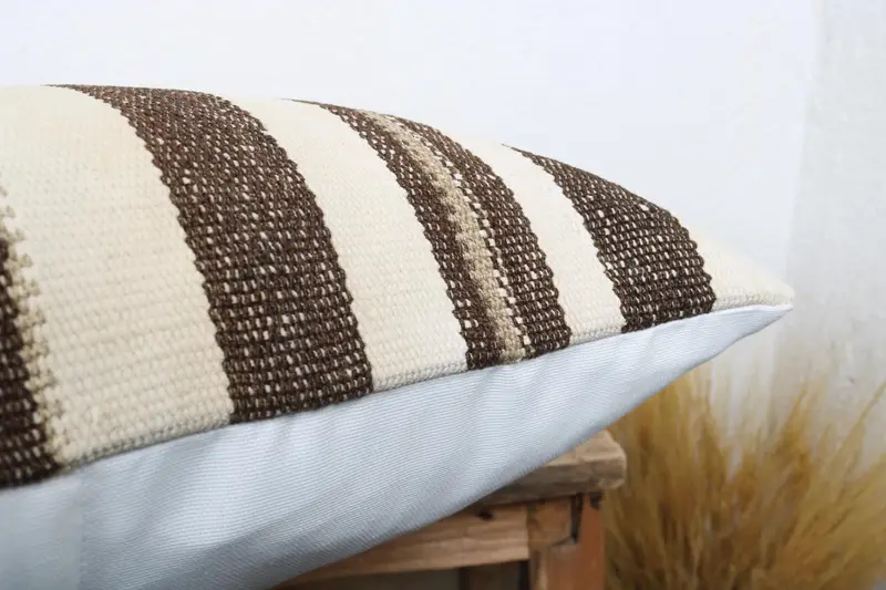 Boho Pillow Sham Cover, Toss Pillow Cover, Pillow Cover, Pillow for Couch, Antique Pillows, Pattern Throw Cushion, 18x18 Beige Pillow - 6