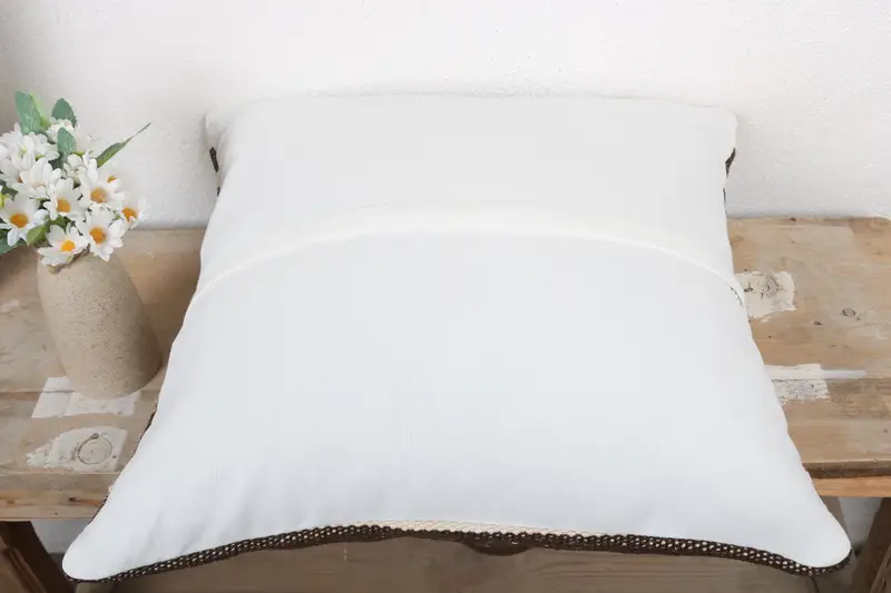 Boho Pillow Sham Cover, Toss Pillow Cover, Pillow Cover, Pillow for Couch, Antique Pillows, Pattern Throw Cushion, 18x18 Beige Pillow - 7