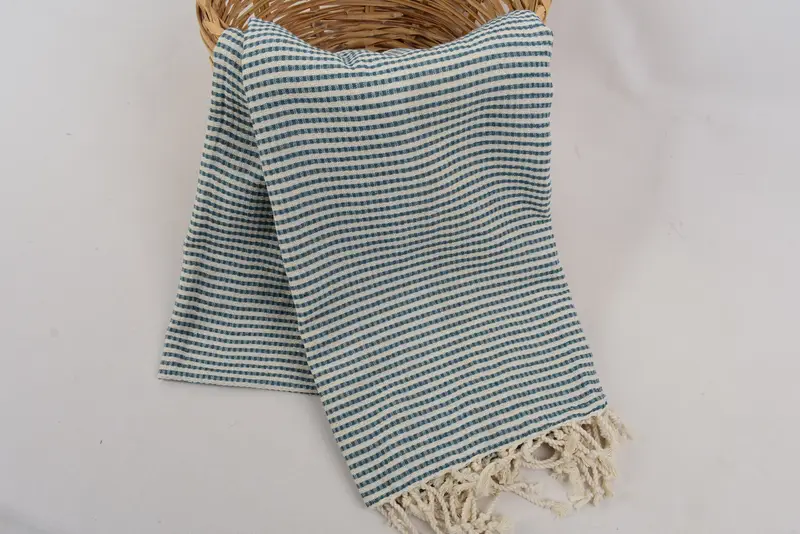 70x40 Baumwollstreifentuch, Geschenk für ihn, Geschenk für sie, handgewebtes türkisches Handtuch, sandresistente Peshtemal, Junggesellenpartygeschenke, Brautduschengeschenk - 5