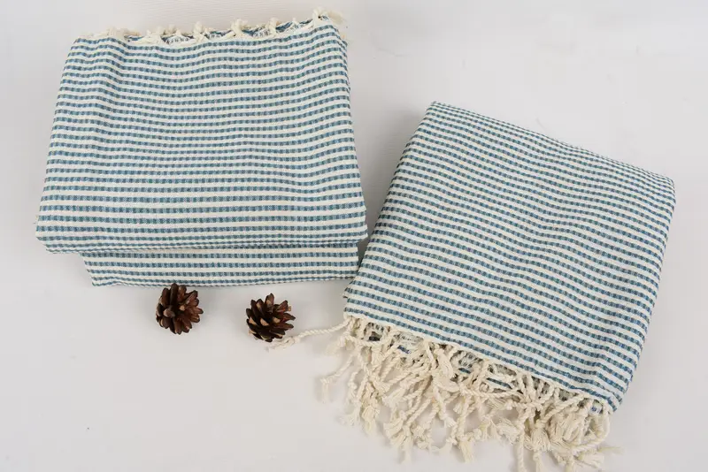70x40 Baumwollstreifentuch, Geschenk für ihn, Geschenk für sie, handgewebtes türkisches Handtuch, sandresistente Peshtemal, Junggesellenpartygeschenke, Brautduschengeschenk - 8