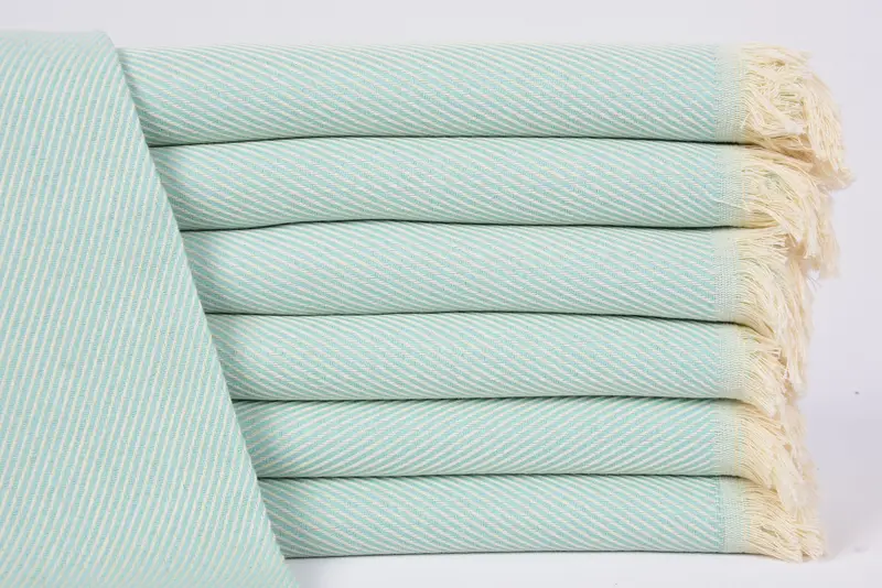 Merry Christmas Gifts, Personalized Gifts, 70x36 Cotton Striped Towel, Turkish bath towel, Quick-drying cotton Turkish beach towel, Absorbent towel - 1
