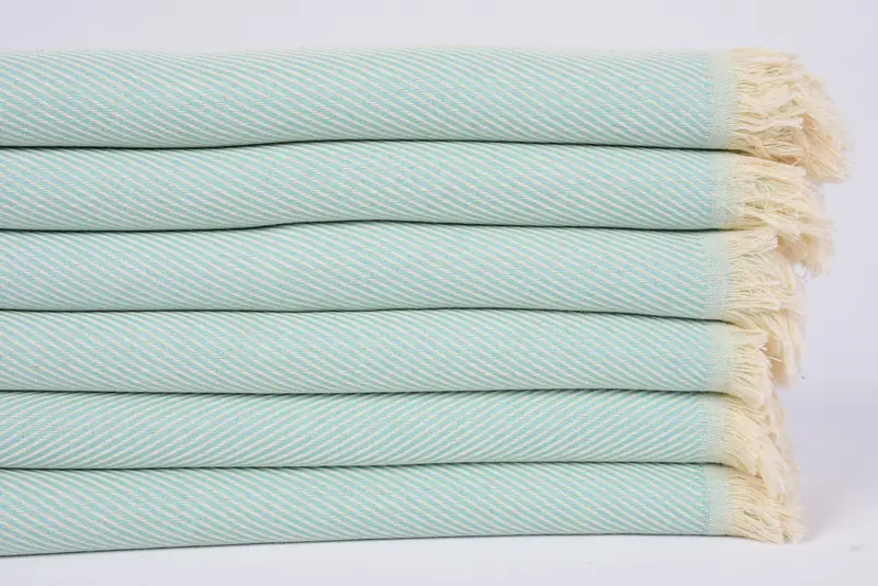 Merry Christmas Gifts, Personalized Gifts, 70x36 Cotton Striped Towel, Turkish bath towel, Quick-drying cotton Turkish beach towel, Absorbent towel - 3