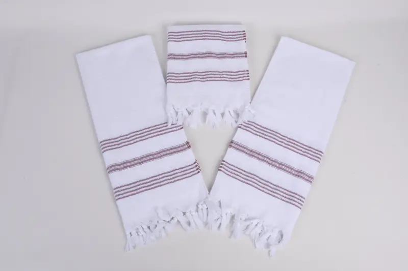 Düğün Hediyesi, Küçük Banyo Havlusu, Kişiselleştirilmiş Ev Hediyesi Düğün, Hoş Geldiniz Düğün Hediyesi, Monogram Mutfak Havlu, 40x18 Pamuklu Çizgili Terry Havlu - 6