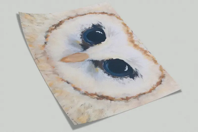 Owl Painting, 3d Wall Paper, Wall Paper Peel and Stick, Abstract Owl Wall Decor, Bright Wall Paper, Modern Owl Wall Decor, - 8